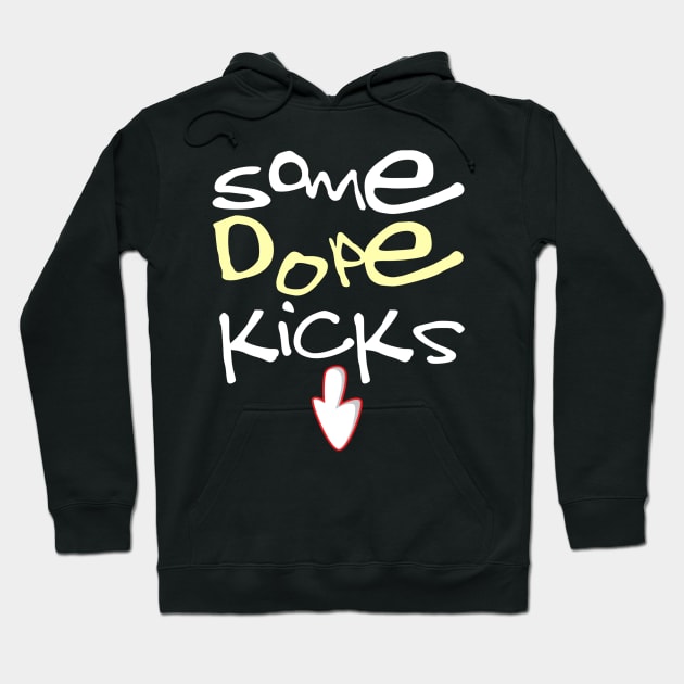 Some Dope Kicks (Varsity Yellow ft. Toony Red Arrow) Hoodie by WavyDopeness